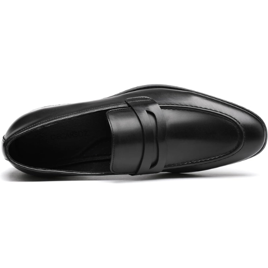 Mens Slip-On Penny Loafer Casual Dress Shoes Black Wedding Formal Work Pointed Toe Men Tuxedo Shoes