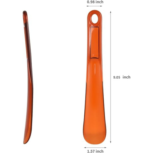 2Pcs Shoe Horns, 16“ & 9” Long/Short High-Toughness Plastic Shoe Helper with Hang Hole