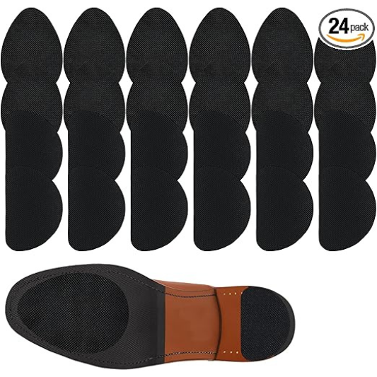 24pcs Non-Slip Shoe Pads for Shoe Bottoms, High Heels Sole Protectors, Superior Rubber Self-Adhesive Anti-Slip Shoe Stickers