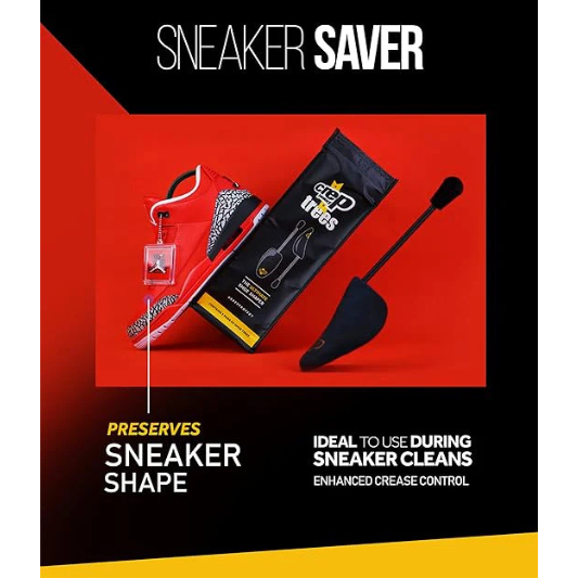 Protect Shoe Shaper Trees (2 Pairs) Prevents Creases & Maintains Sneaker Shape | Fits US 6-13 (Black)