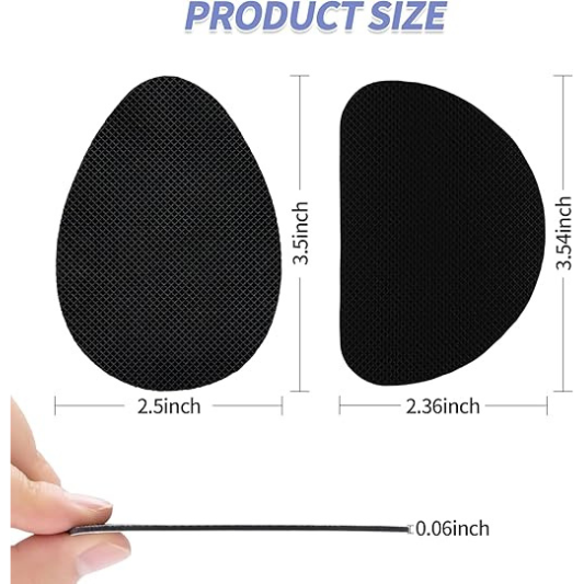 24pcs Non-Slip Shoe Pads for Shoe Bottoms, High Heels Sole Protectors, Superior Rubber Self-Adhesive Anti-Slip Shoe Stickers