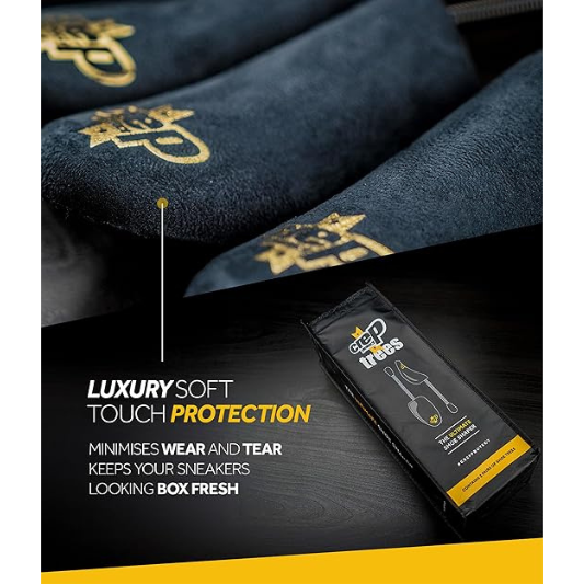 Protect Shoe Shaper Trees (2 Pairs) Prevents Creases & Maintains Sneaker Shape | Fits US 6-13 (Black)