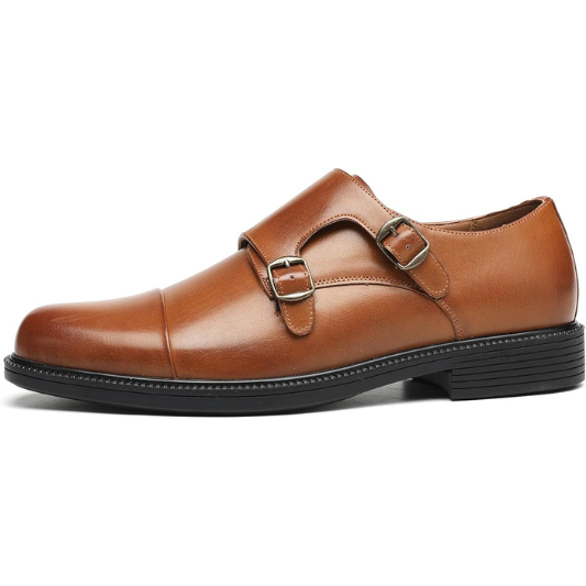 Men's Double Monk Strap Slip on Loafer Shoes for Business Casual Comfortable Dress Shoes for Men