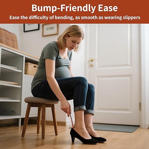 2Pcs Shoe Horns, 16“ & 9” Long/Short High-Toughness Plastic Shoe Helper with Hang Hole