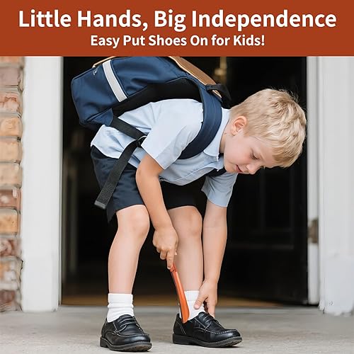 2Pcs Shoe Horns, 16“ & 9” Long/Short High-Toughness Plastic Shoe Helper with Hang Hole