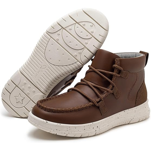 Women's Lace Up Ankle Boots Casual Comfortable Lightweight Walking Flat Ankle Booties