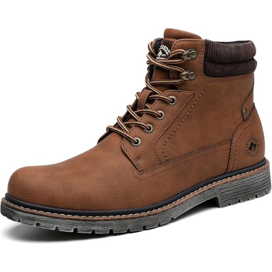 Men's Fashion Lace-up Casual Chukka Boots for Men Zipper Boot