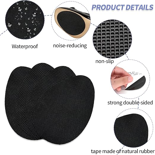 24pcs Non-Slip Shoe Pads for Shoe Bottoms, High Heels Sole Protectors, Superior Rubber Self-Adhesive Anti-Slip Shoe Stickers