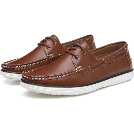 Men Comfy Slip-on Lightweight Penny Loafers Men's Casual Dress Shoes Black