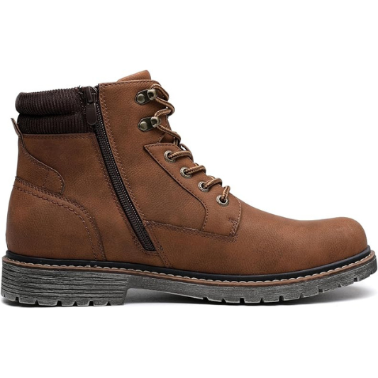 Men's Fashion Lace-up Casual Chukka Boots for Men Zipper Boot